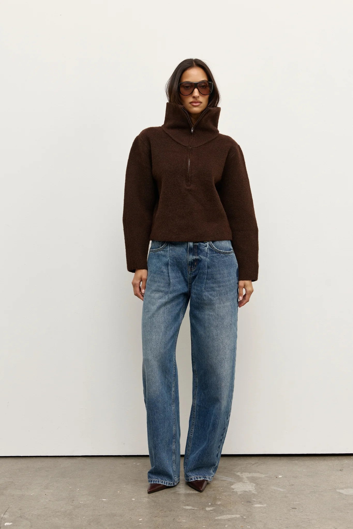 *PREORDER* RIVA QUARTER ZIP JACKET - CHOCOLATE