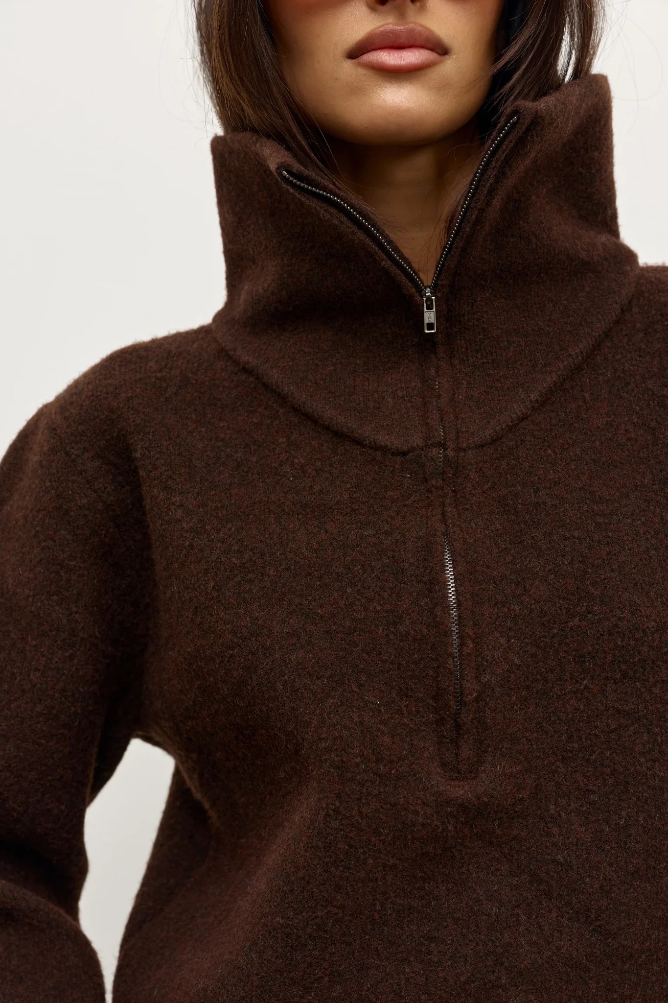 *PREORDER* RIVA QUARTER ZIP JACKET - CHOCOLATE