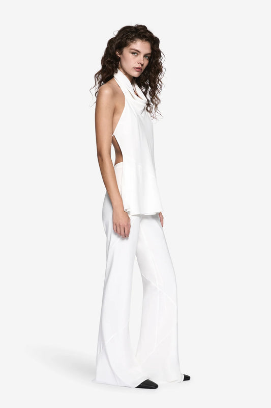 *PREORDER* SILK APRON TOP - IVORY