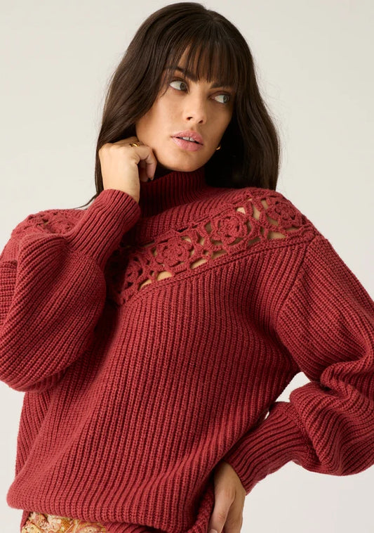 *PREORDER* PIPER KNIT JUMPER - WINE