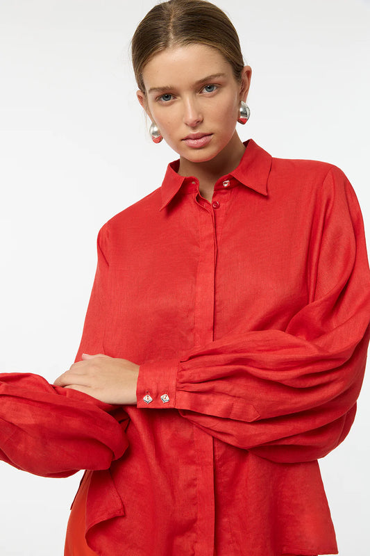 NEW VOLUMES BLOUSE - RED