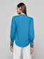 AVA LACE CUFF BLOUSE - STONE BLUE