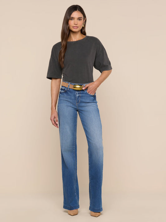 DARIA OVERSIZED CROP TEE - ANTIQUE BLACK