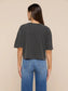 DARIA OVERSIZED CROP TEE - ANTIQUE BLACK