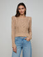 MIO CABLE CROP PULLOVER - SOFT CAMEL