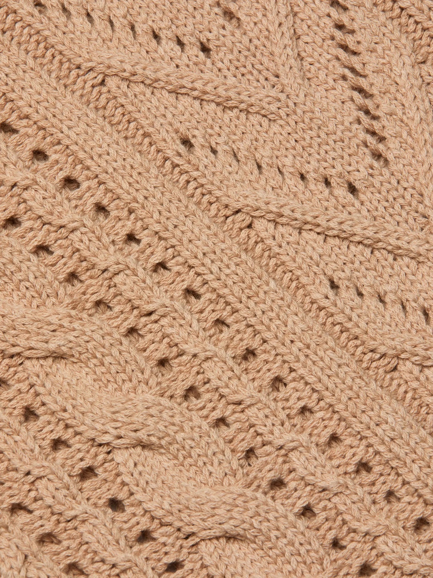 MIO CABLE CROP PULLOVER - SOFT CAMEL