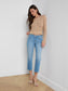 MIO CABLE CROP PULLOVER - SOFT CAMEL