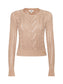 MIO CABLE CROP PULLOVER - SOFT CAMEL
