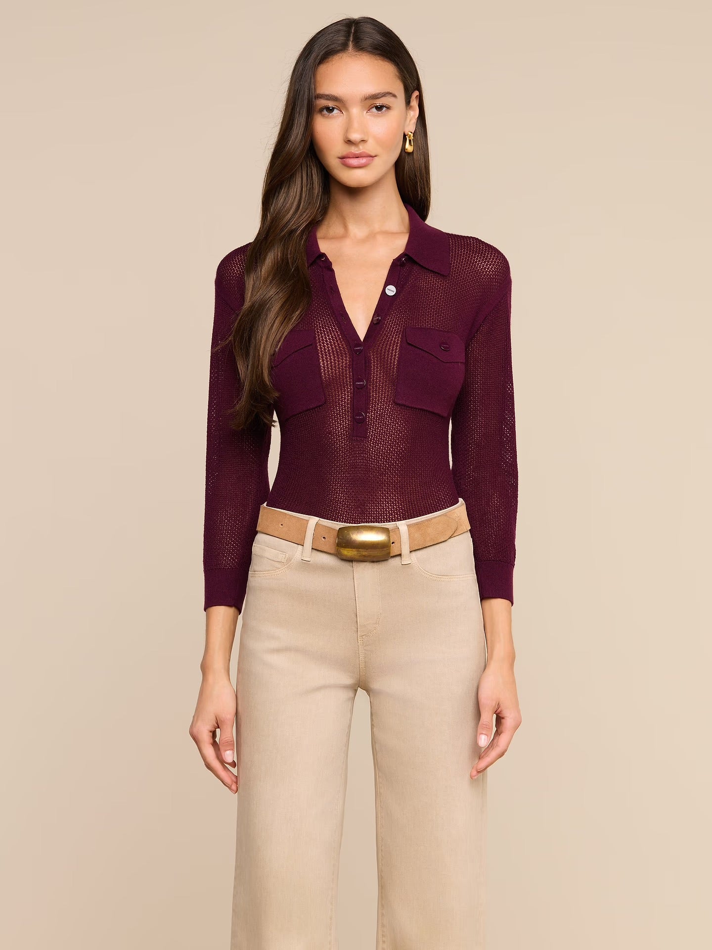*PREORDER* CARINE TOP - DEEP SANGRIA