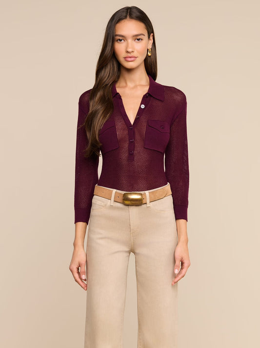 *PREORDER* CARINE TOP - DEEP SANGRIA