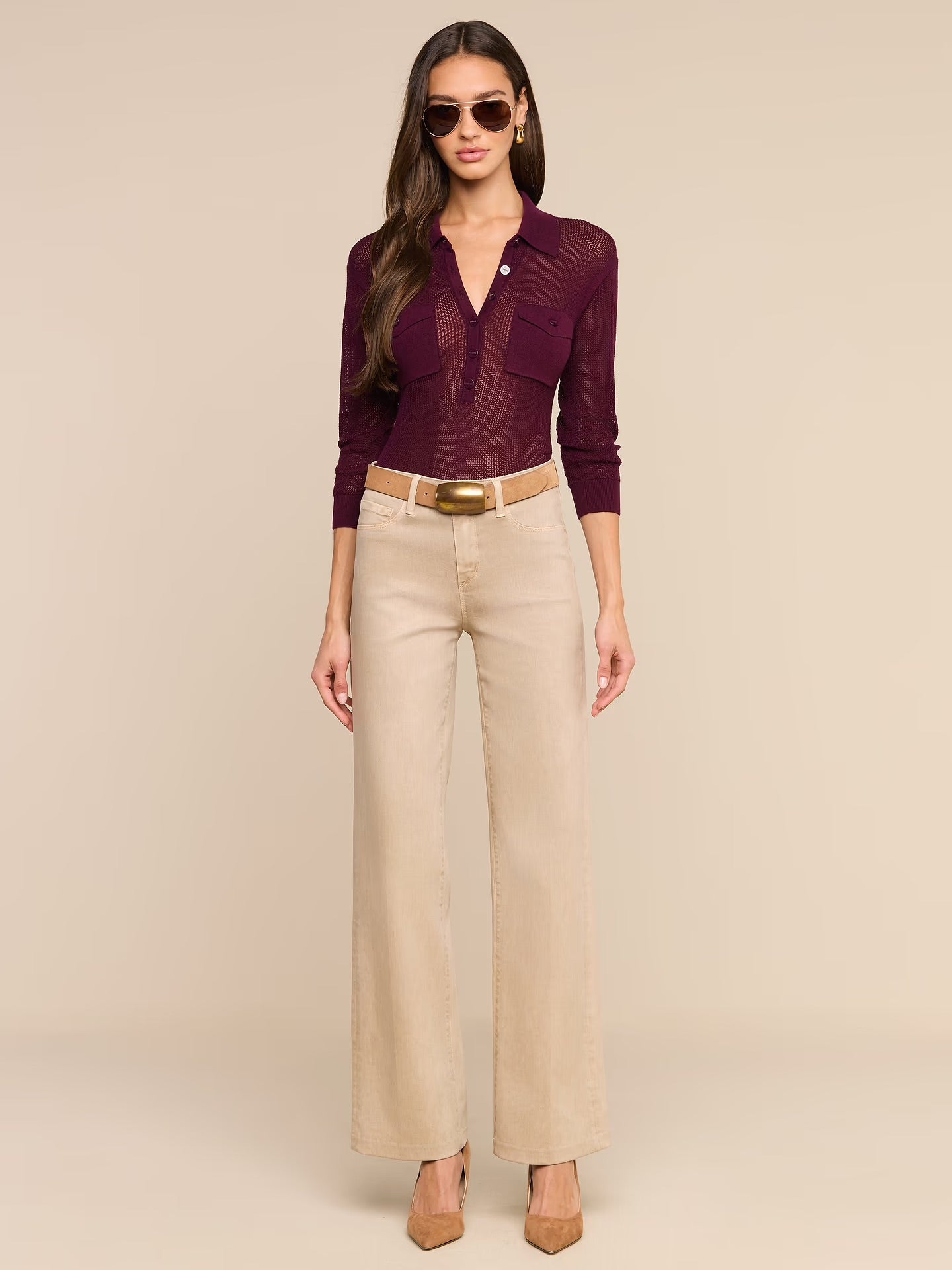 *PREORDER* CARINE TOP - DEEP SANGRIA
