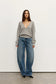 *PREORDER* SONIA V NECK - LIGHT GREY