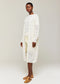 POINTELLE ZEBRA MAXI CARDIGAN - WHITE