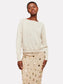 EMBROIDERY PALM TWIST BOAT NECK - CYGNET