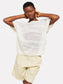 POINTELLE ZEBRA TEE - WHITE