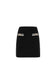 SUTTON KNIT SKIRT - BLACK AND WHITE