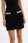 SUTTON KNIT SKIRT - BLACK AND WHITE