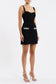 SUTTON KNIT SKIRT - BLACK AND WHITE