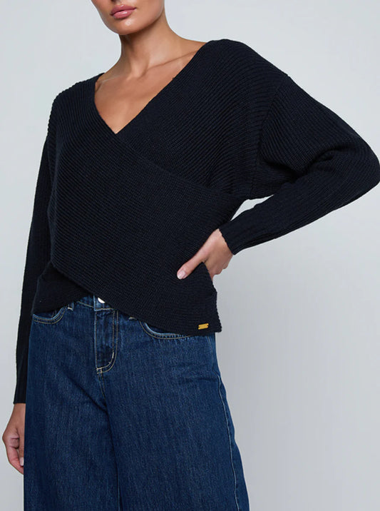 ANTONELLA CROSSOVER SWEATER - MIDNIGHT