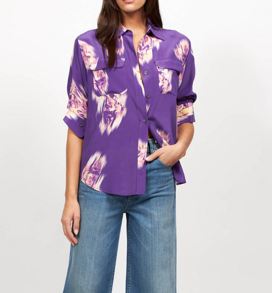 SIGNATURE SILK SHIRT -TILLANDSIA PURPLE MULTI