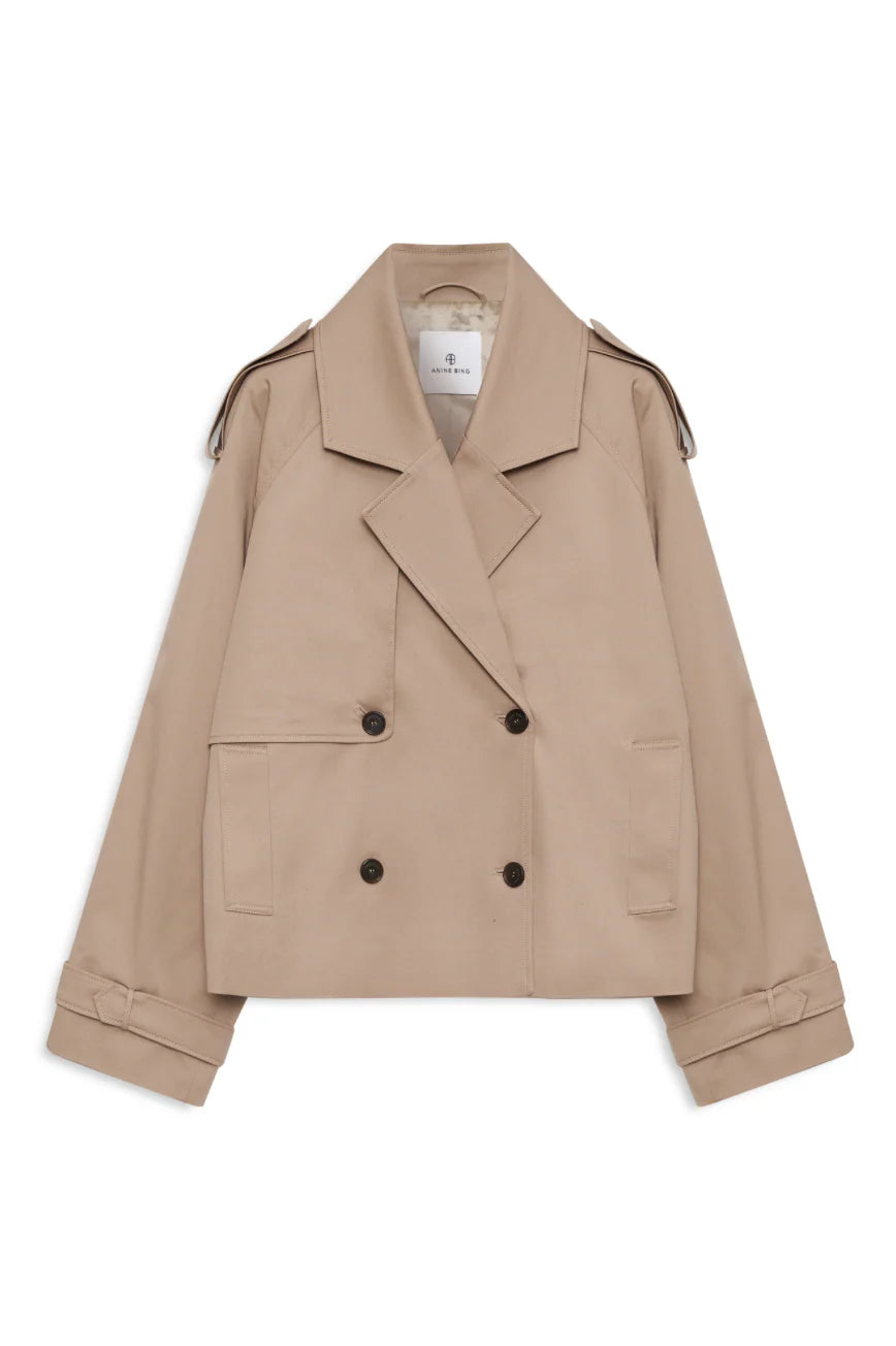 *PREORDER* RICKIE CROPPED TRENCH - BEIGE