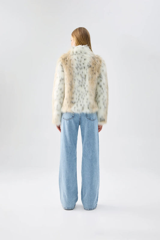 FUR DELISH JACKET - SNOW LEOPARD