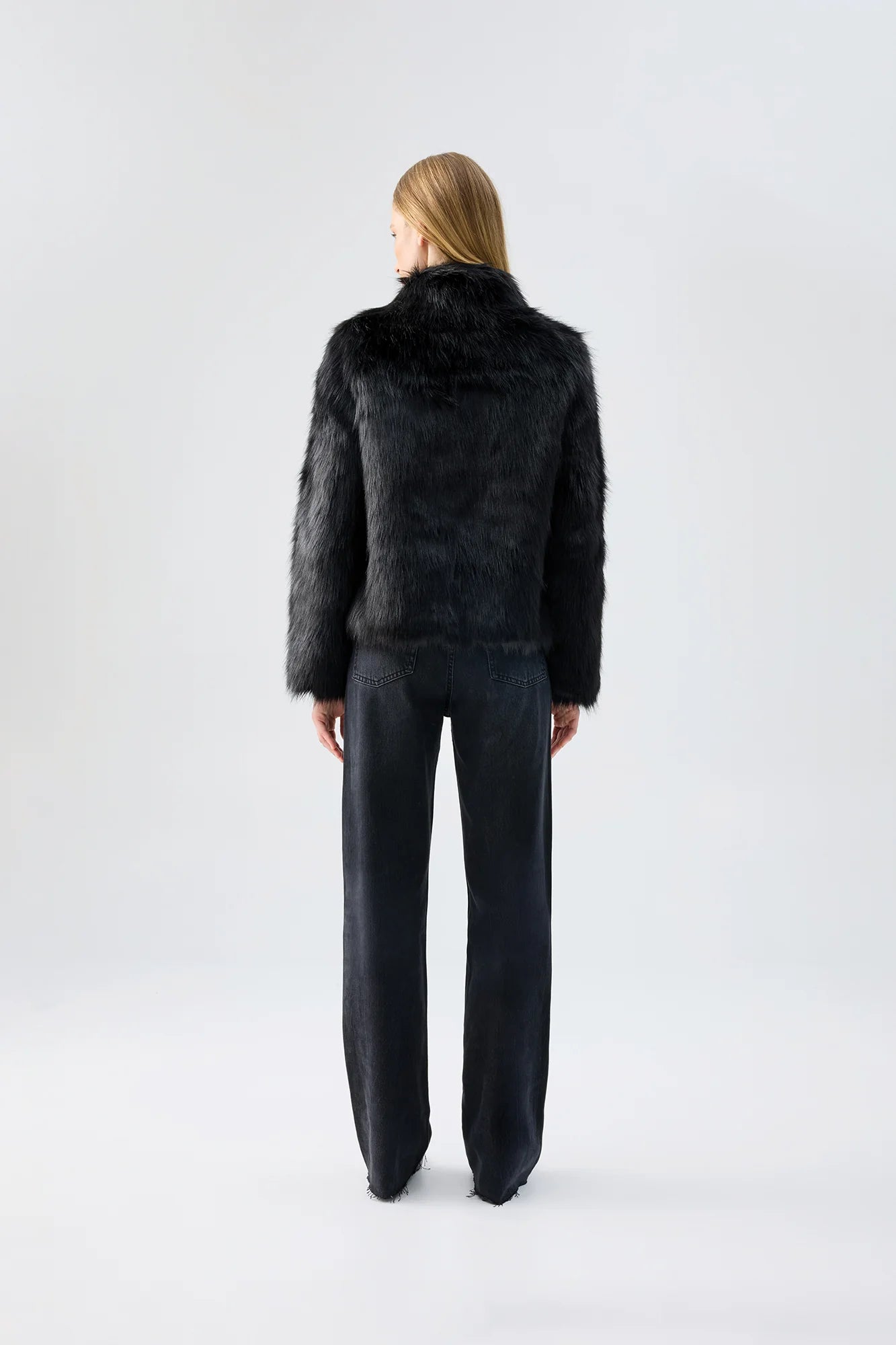 FUR DELISH JACKET - BLACK
