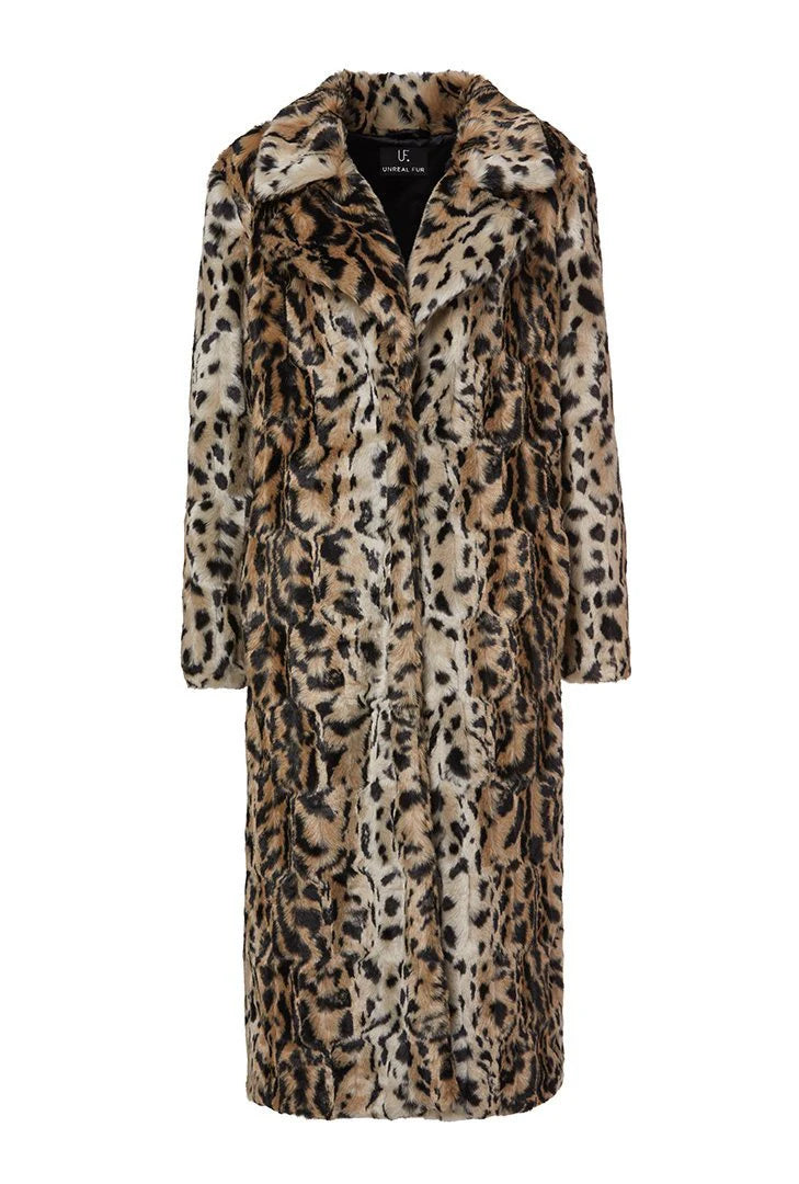 LONG SONG COAT - LEOPARD