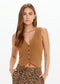*PREORDER* BABYLON BUTTON KNIT VEST - TAN