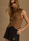 *PREORDER* BABYLON BUTTON KNIT VEST - TAN