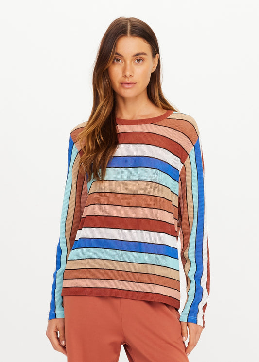 IZA MILLA LONG SLEEVE TOP -  STRIPE