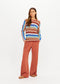 IZA MILLA LONG SLEEVE TOP -  STRIPE