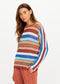IZA MILLA LONG SLEEVE TOP -  STRIPE