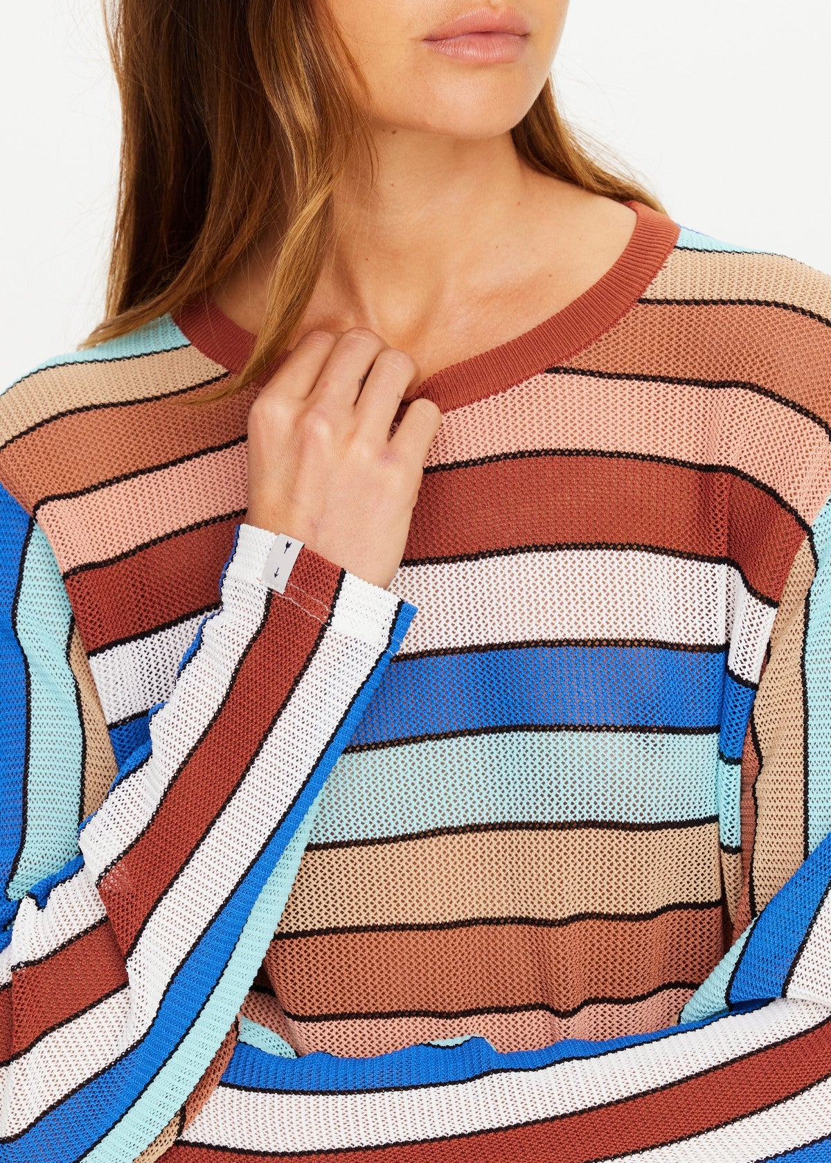 IZA MILLA LONG SLEEVE TOP -  STRIPE