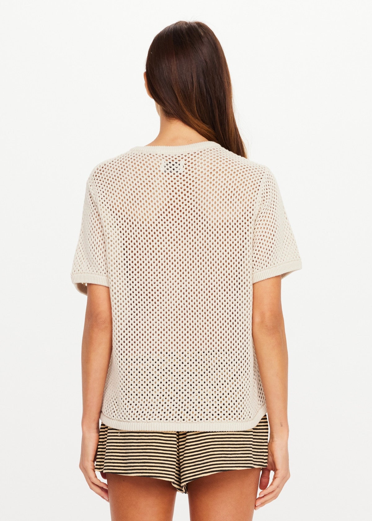 KNIT CASEY TEE - CREAM