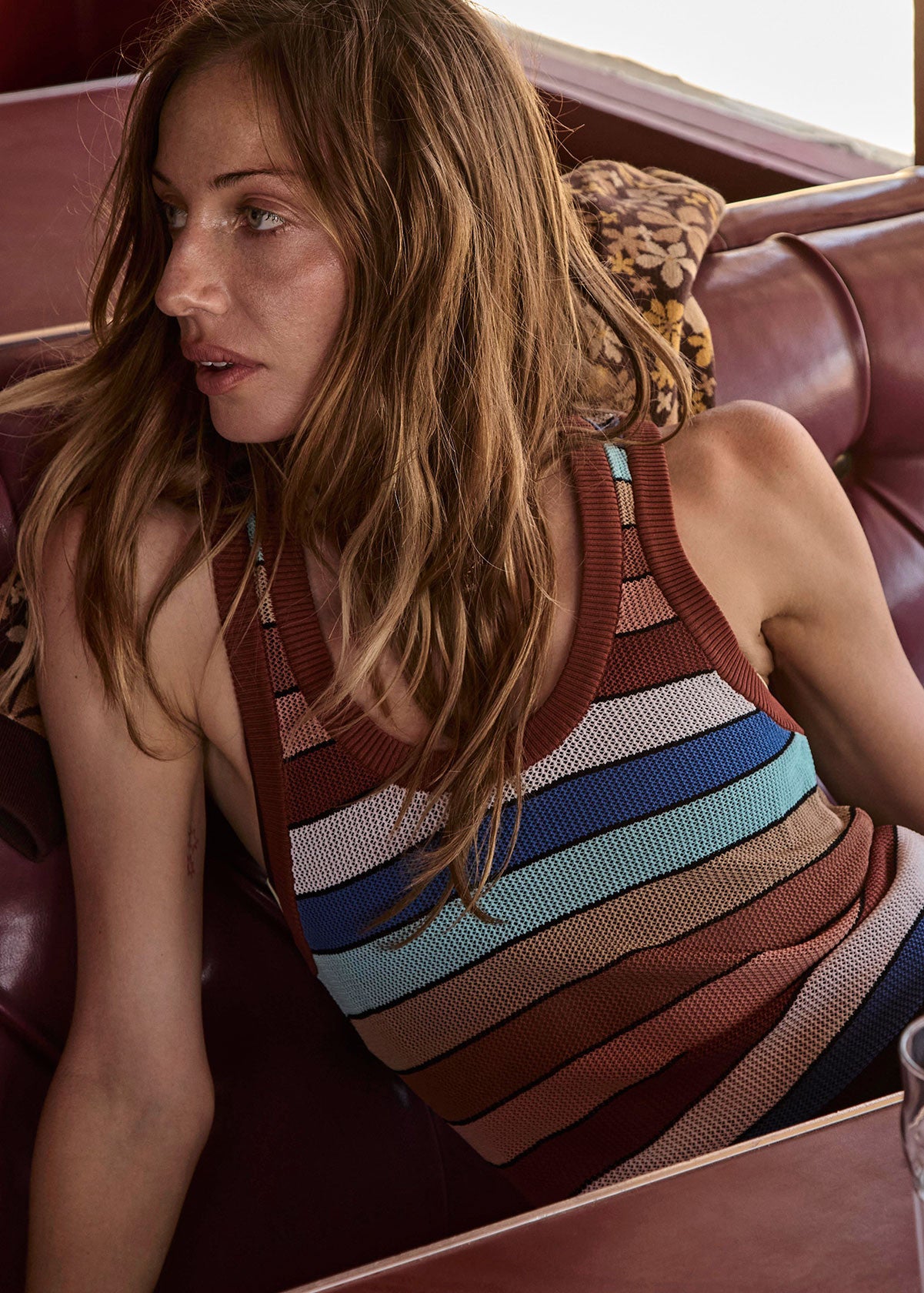 IZA JET KNIT TANK TOP - STRIPE