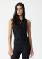 DIVINA LIZZY ZIP TANK TOP - BLACK