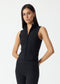 DIVINA LIZZY ZIP TANK TOP - BLACK