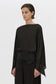 *PREORDER* RENE DRAPED TOP - BLACK