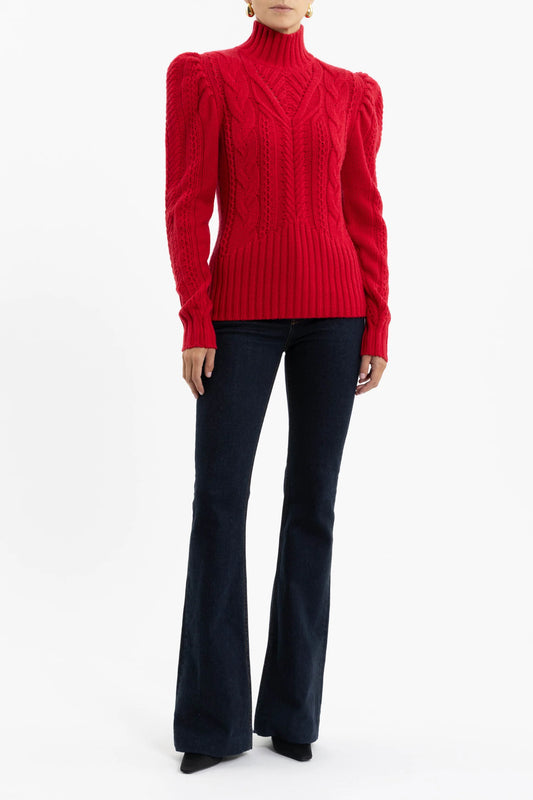 VALLEY KNIT JUMPER - RED