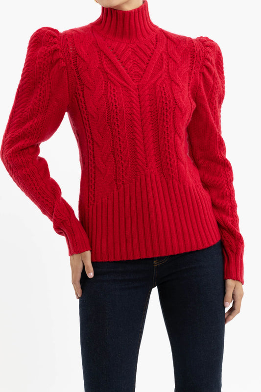 VALLEY KNIT JUMPER - RED