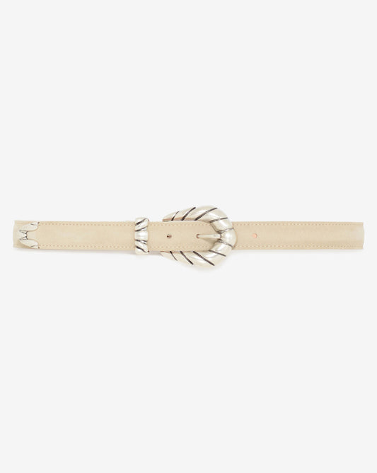 EMBELLA BABY SUEDE BELT - BEIGE