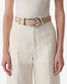 EMBELLA SUEDE LEATHER BELT - BEIGE