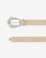 EMBELLA SUEDE LEATHER BELT - BEIGE