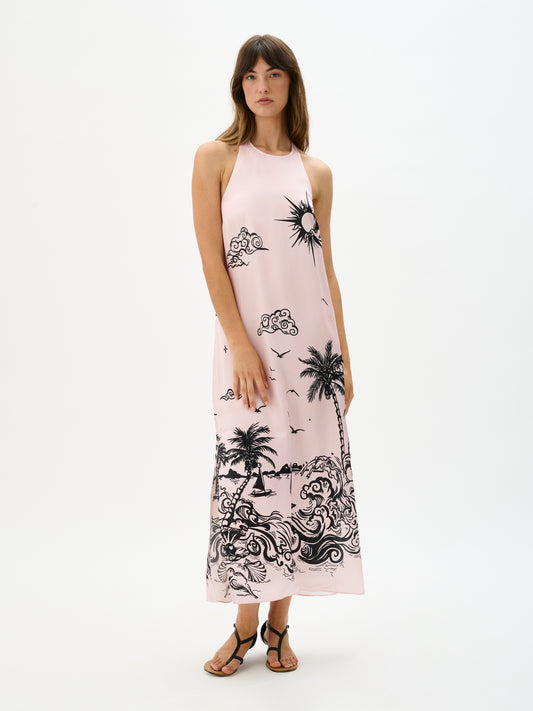 DAKOTA HALTER DRESS - CIAO ROSA
