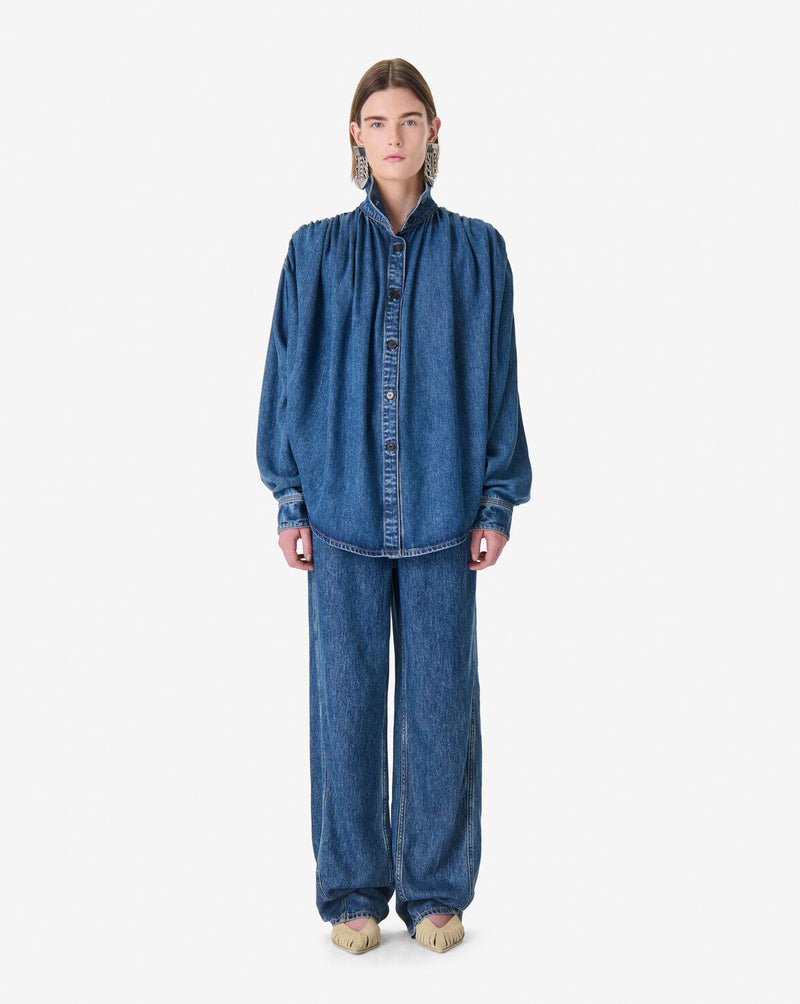 FLUID SHIRT - BLUE DENIM