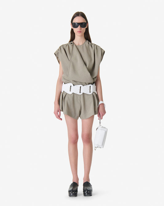 *PREORDER* SCILLA DRAPED TOP - OLIVE GREEN