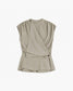 SCILLA DRAPED TOP - OLIVE GREEN