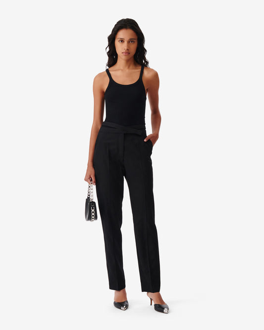 LUADA HIGH-RISE PANTS - BLACK