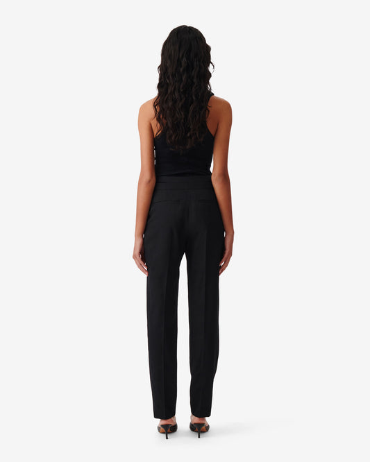 LUADA HIGH-RISE PANTS - BLACK